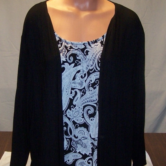 croft & barrow Tops - Croft & Barrow Jacket with Attached Top 3X v605